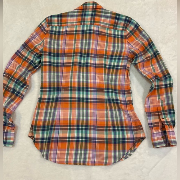 Women’s Ralph Lauren Sport Flannel Multicolor Plaid Shirt - Picture 7 of 10